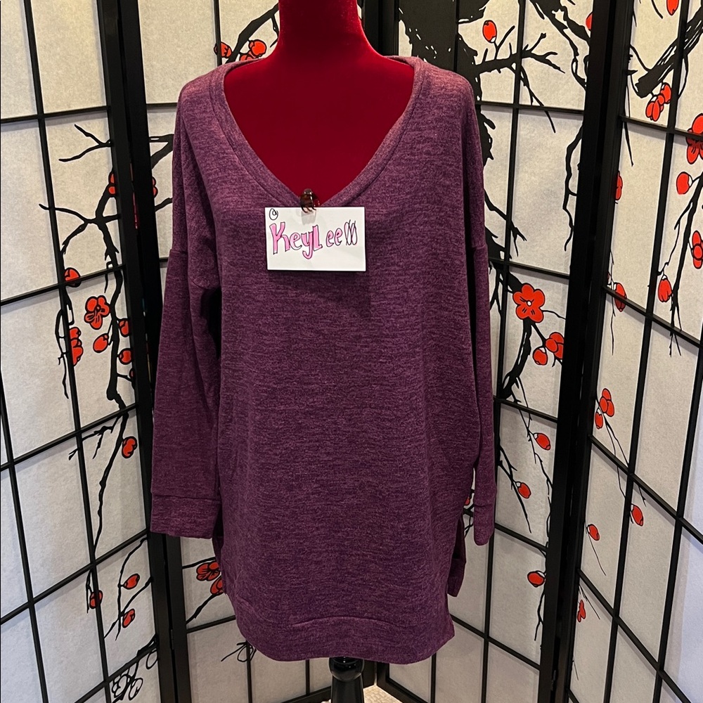 #85. 🪷tunic lightweight sweater with pockets.